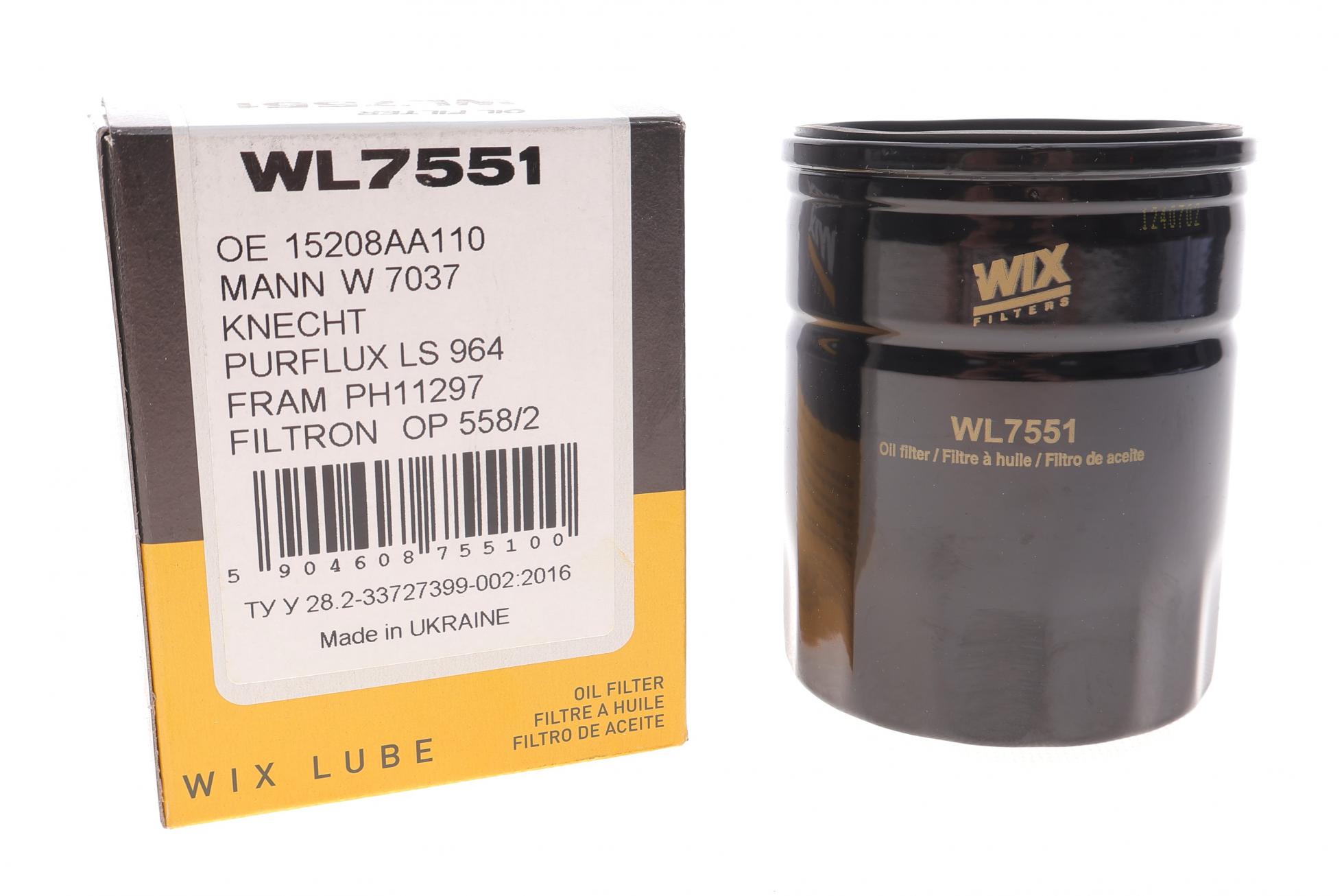 WL7551 WIX FILTERS